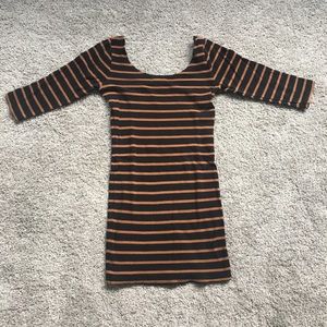 Striped bodycon dress